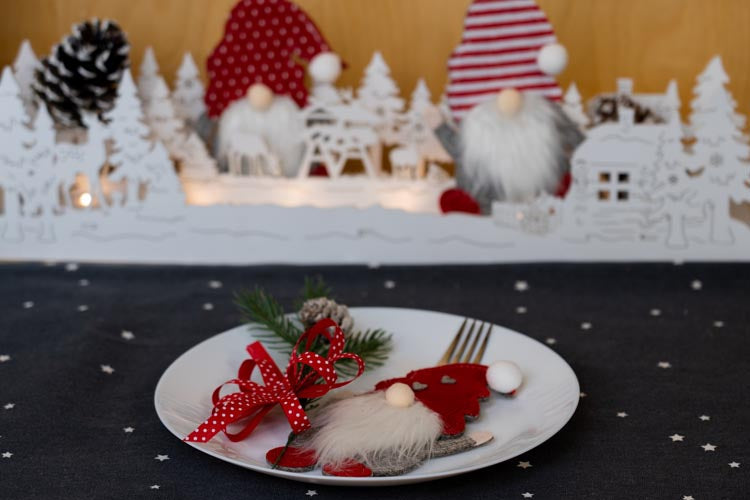 Weihnachtsbesteckhülle 3-tlg.