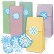 Pastellfarbene Papiertüten mit Aufklebern - 5er-Set umweltfreundlich