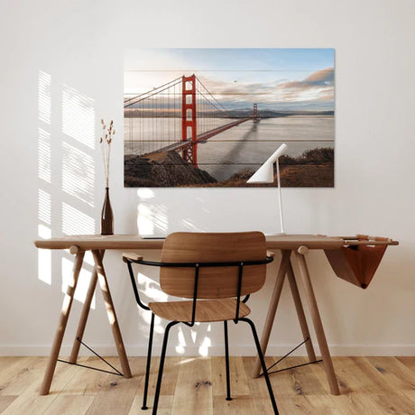 Wanddeko Holz - Golden Gate Bridge