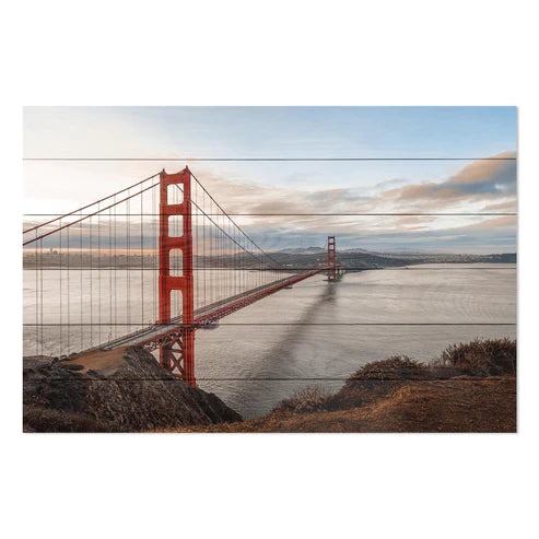 Wanddeko Holz - Golden Gate Bridge