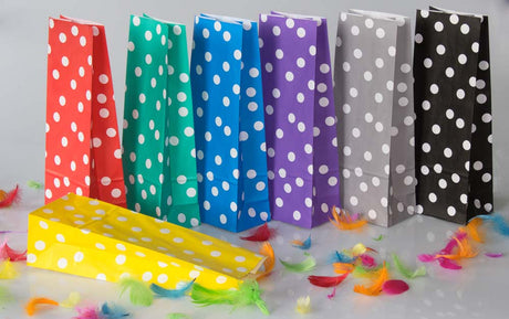 Papiertüten für Süßigkeiten 10x7x28 (6 Stück) HAPPY BIRTHDAY