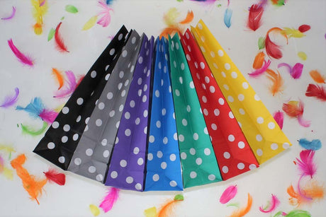 Papiertüten für Süßigkeiten 10x7x28 (6 Stück) HAPPY BIRTHDAY