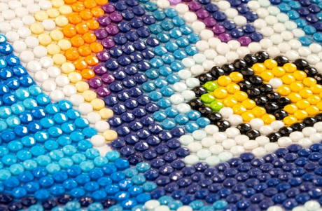 Diamantene Rentierstickerei