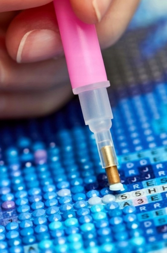 Diamantene Rentierstickerei