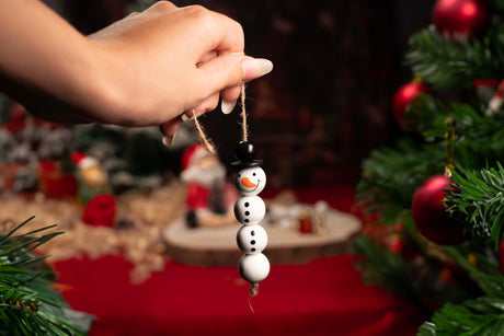 DIY Weihnachtsbaum-Schneemänner
