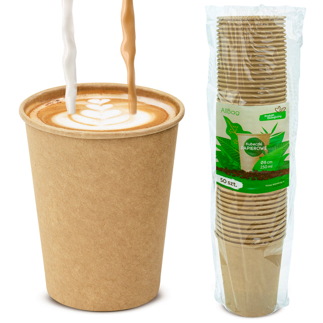 Kraftpapierbecher 250 ml 50 Stück