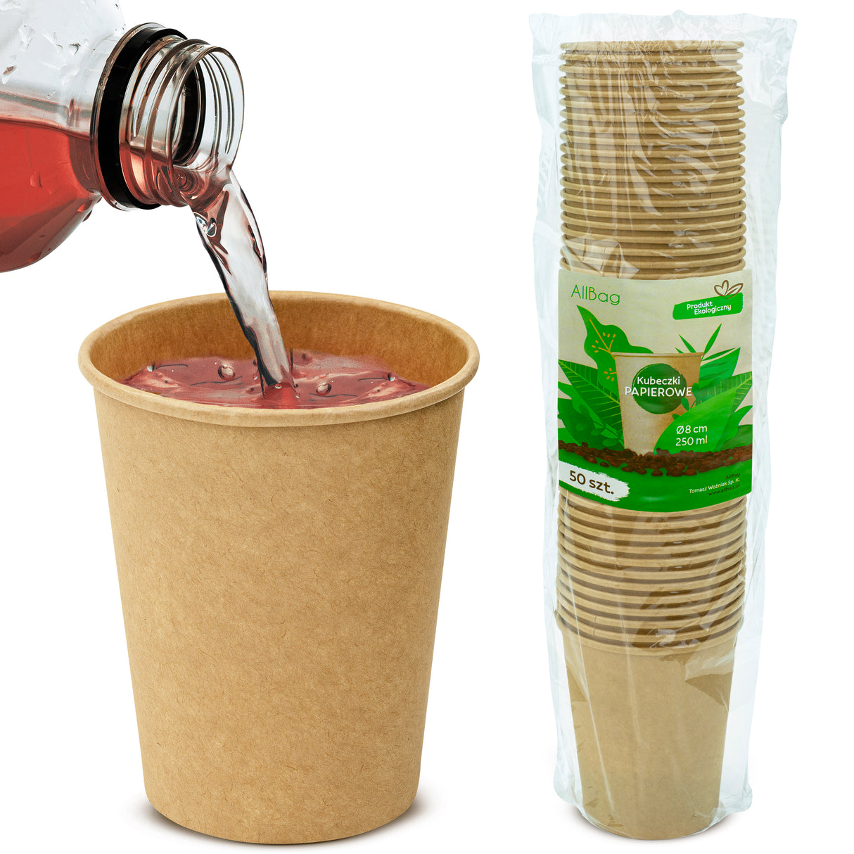 Kraftpapierbecher 250 ml 50 Stück