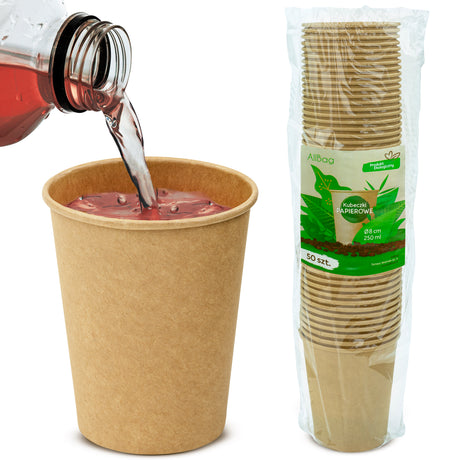 Kraftpapierbecher 250 ml 50 Stück