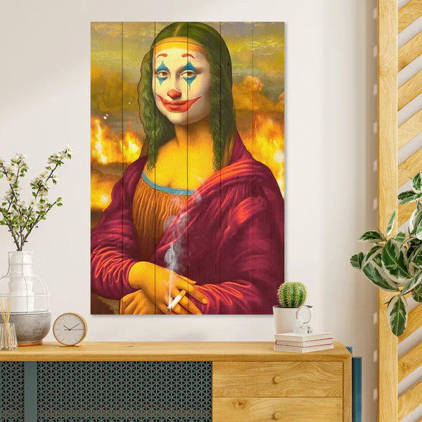 Wanddeko Holz - Mona Lisa Collage Jocker