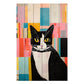 Wanddeko Holz - Mosaic Cat