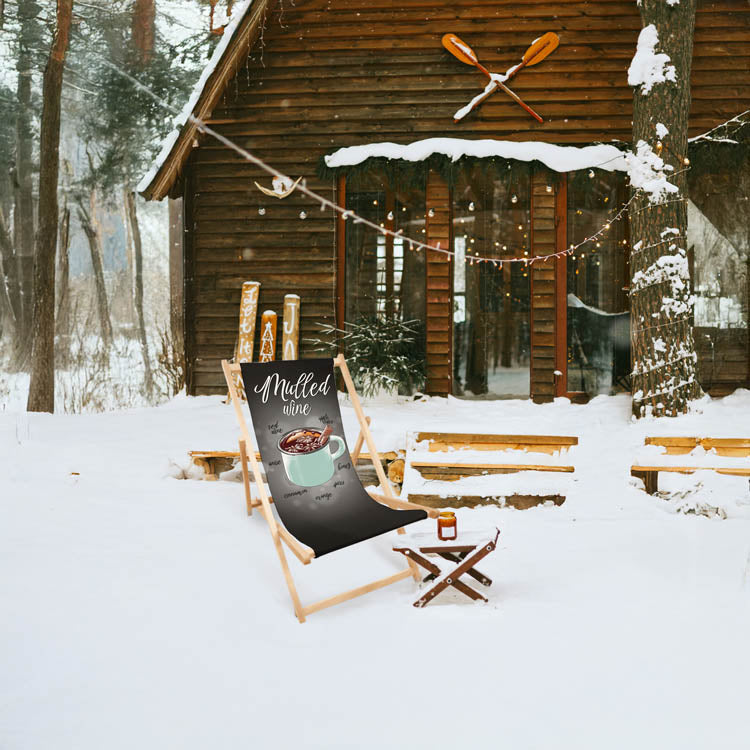 Winter-Liegestuhl aus Holz MULLED WINE