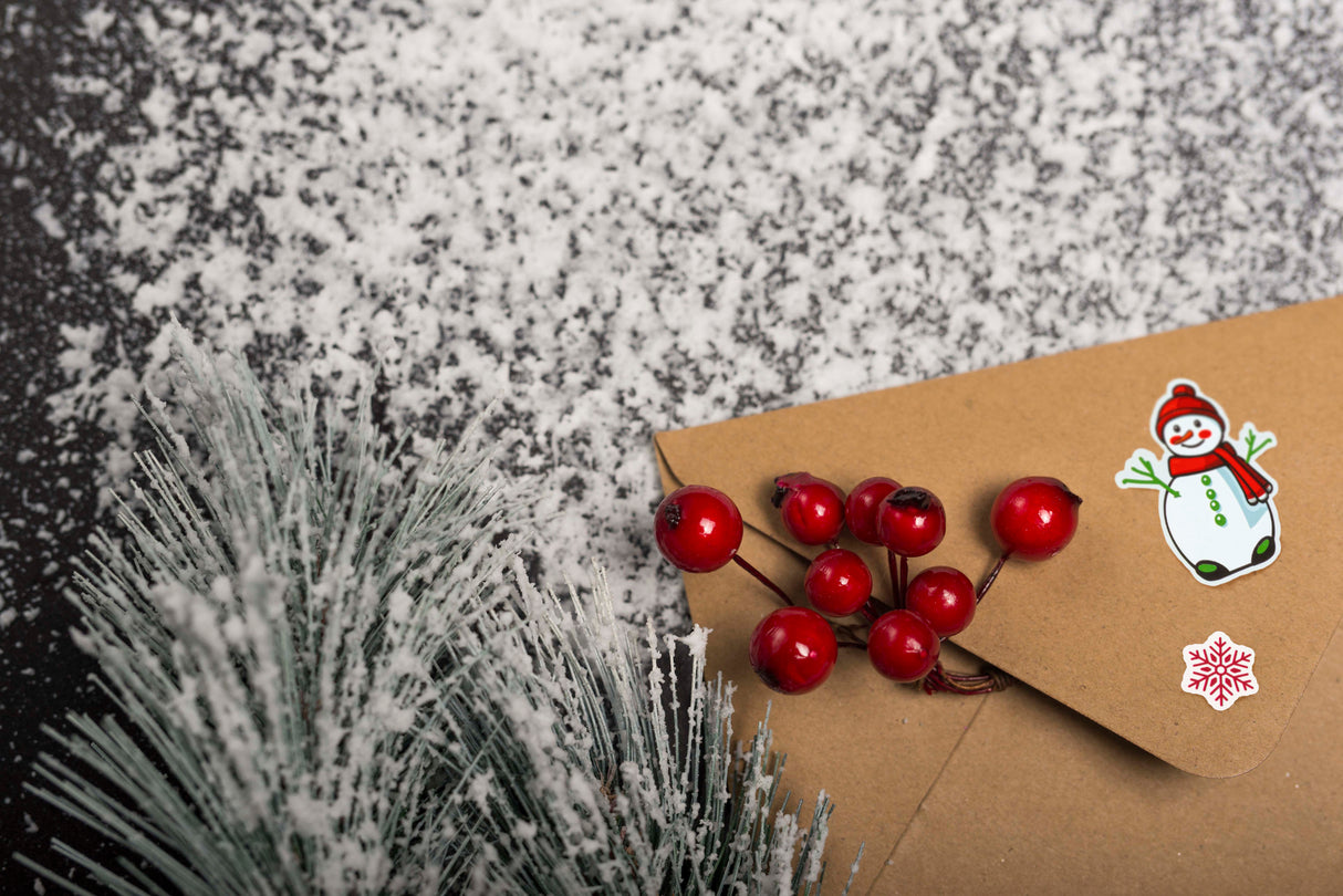 Dekorative Weihnachtsaufkleber - Weihnachtsmann der Schneemann