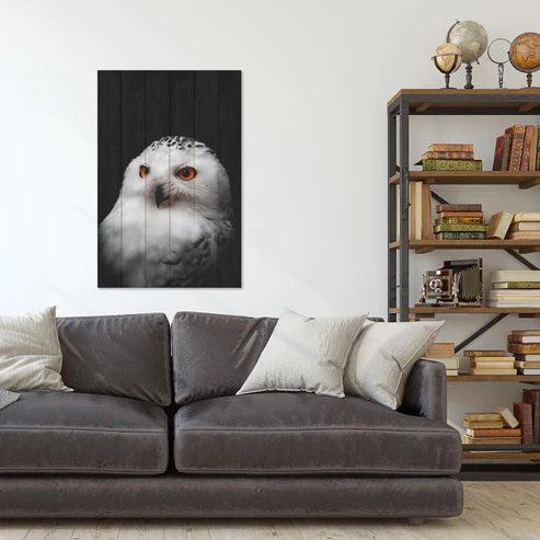 Wanddeko Holz - Owl Portrait