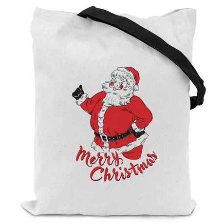 Weihnachten Baumwolltasche NIKOLAUS schwarzer Griff