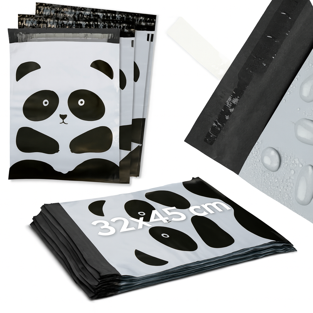 Versandbeutel Plastik Versandtaschen 320x450mm 50 Stk. PANDA