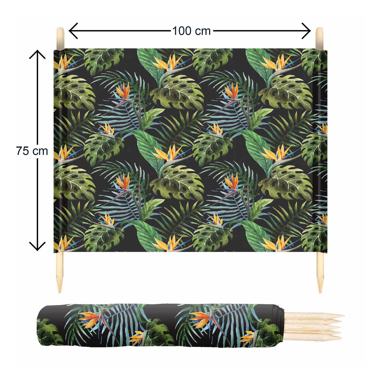 Windschutz am Strand Rosa Monstera