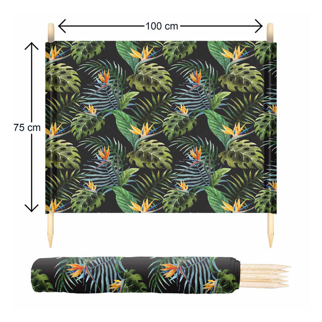Windschutz am Strand Rosa Monstera