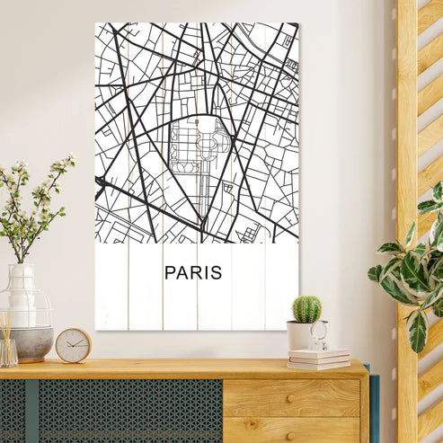 Wanddeko Holz - Paris