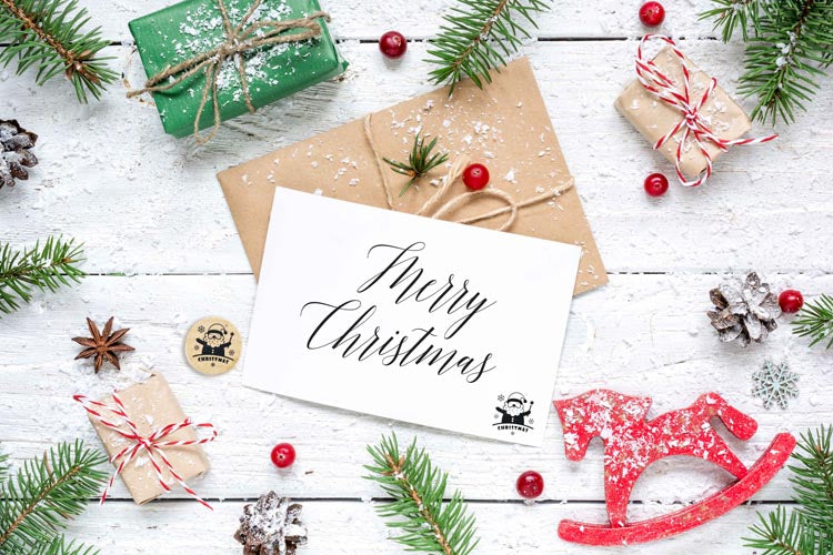 Stempel Holzstempel Weihnachtsmuster 6 Stk.