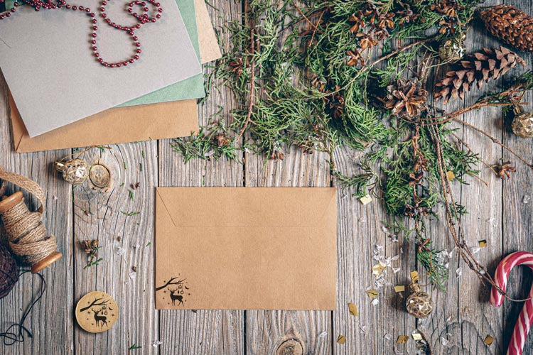 Stempel Holzstempel Weihnachtsmuster 6 Stk.