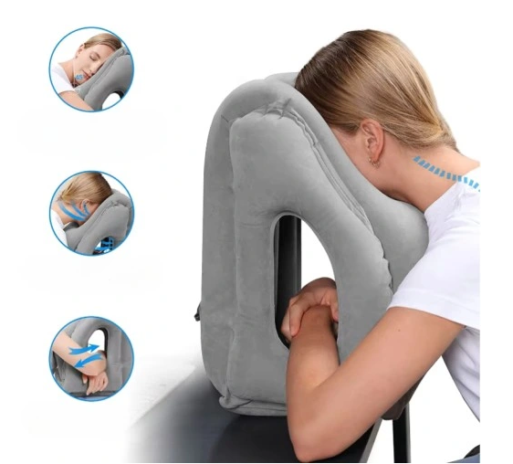 Reisen -inflatierbares Velor -Kissen