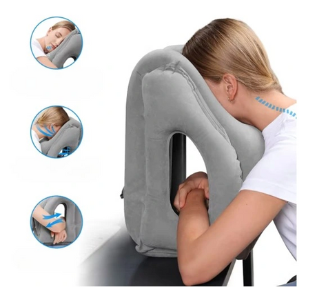 Reisen -inflatierbares Velor -Kissen