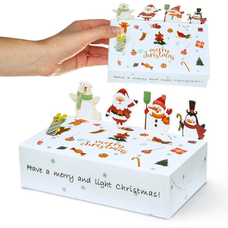 Weihnachts-Box-Set - Weihnachtsmann, Schneemann, Teddybär, Pinguin