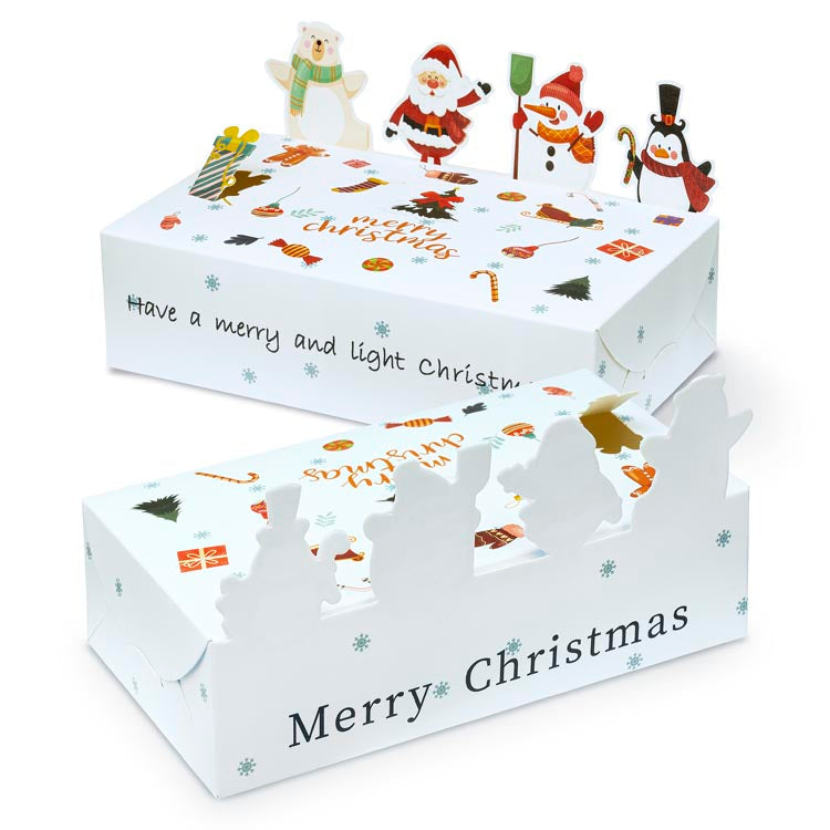 Weihnachtsfaltschachteln mit 3D-Dekorationen 10 St.