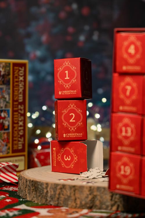 Adventskalender-Puzzle - 24 verschiedene Weihnachtsbilder