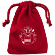 Weihnachts-Baumwollbeutel 15x20cm ROTES RENTIER 220g