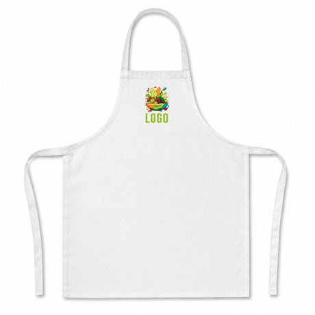 Bedruckte Kochschürze 68 × 94 cm, Weiß [mat:mat-schuerze:680x940:BI]