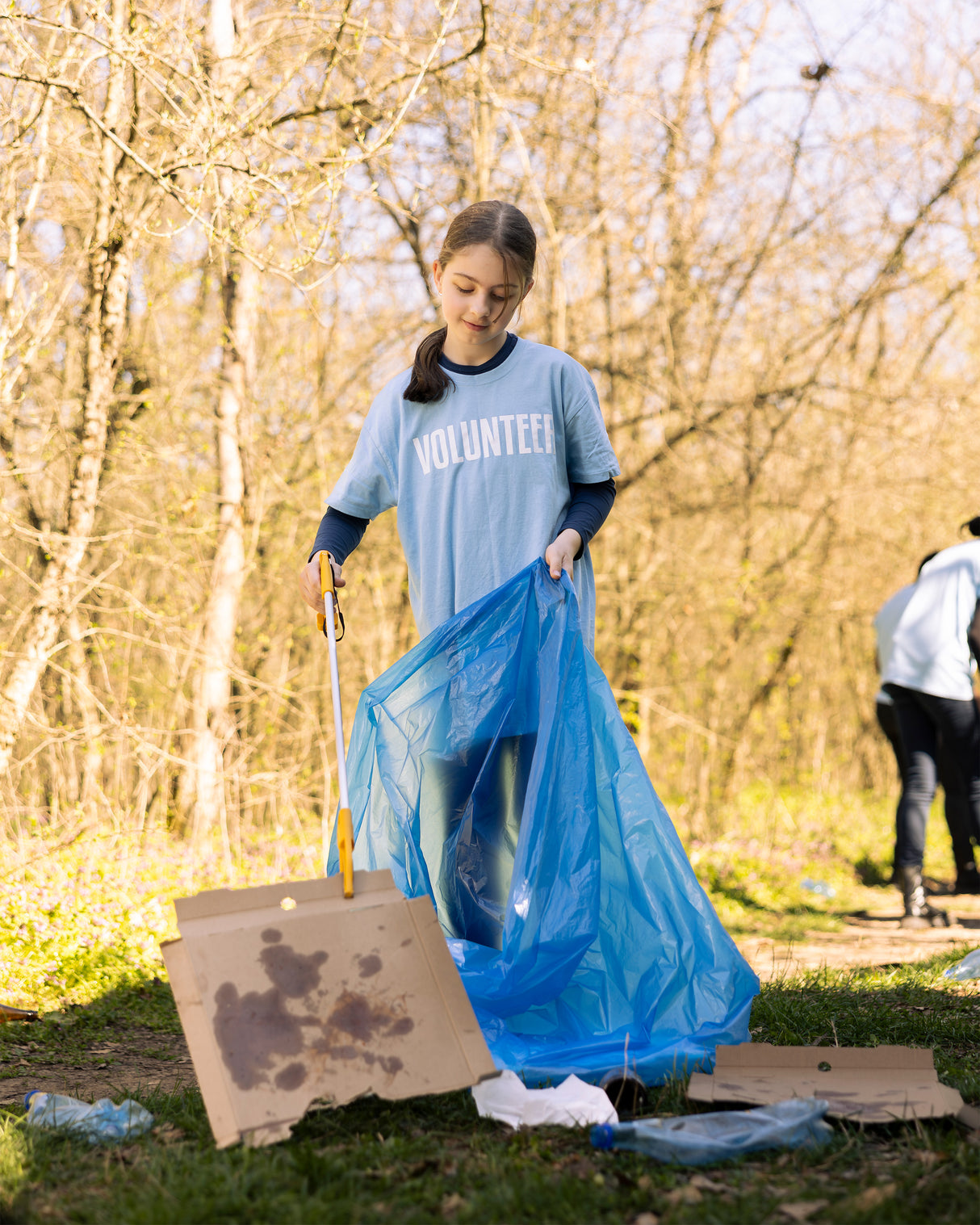 Blaue Recycelte Müllbeutel 120L