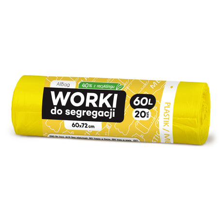 Gelbe Recycelte Müllbeutel 60L