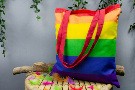 Baumwolltasche Regenbogen (LGBT) 370×460 mm 145 g