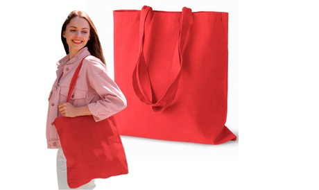 Baumwolltasche Rot 380x420 mm 140 g langer Griff