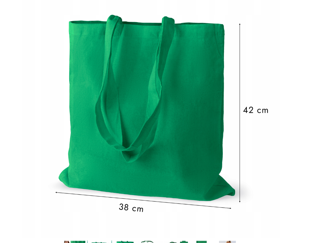 Baumwolltasche Flaschengrün 380x420 mm 140 g