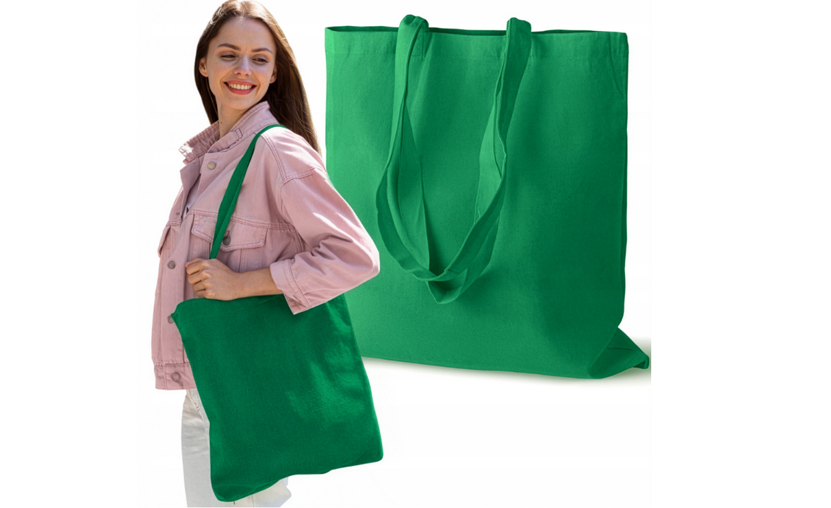 Baumwolltasche Flaschengrün 380x420 mm 140 g