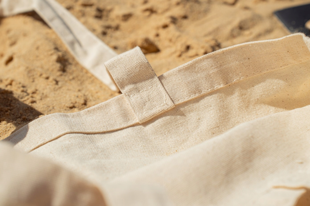 Baumwolltasche Ecru 380x420 mm 220 g langer Griff