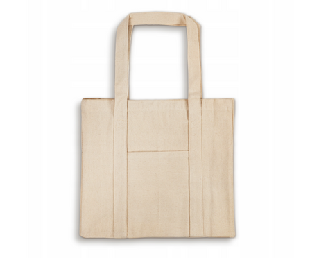 Baumwolltasche Ecru mit Taschen 380x100x100x350 mm 320 g