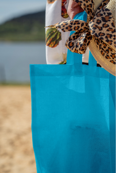 Baumwolltasche Hellblau 380x420 mm 140 g