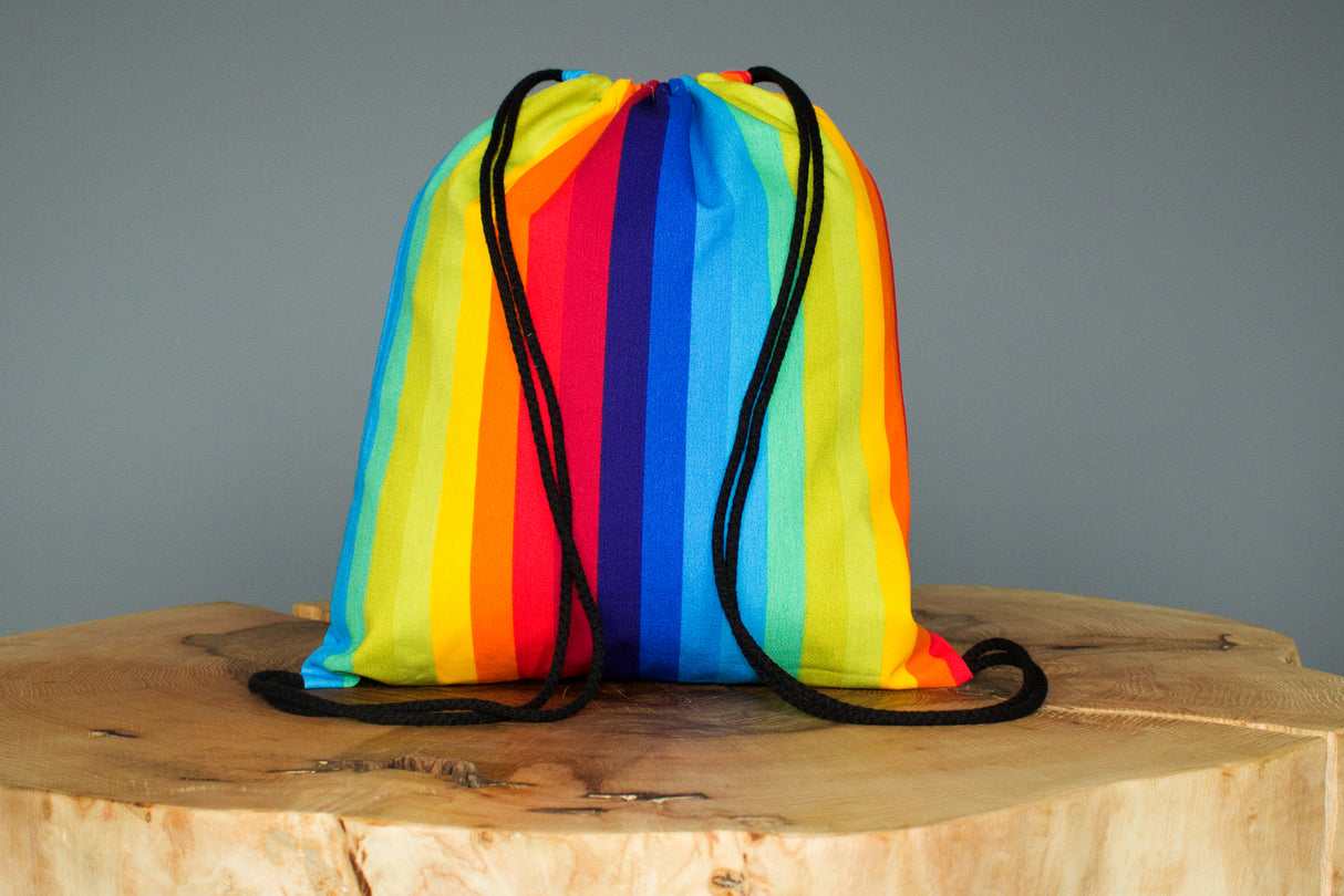 Baumwollrucksack LGBT+ Regenbogen 34x40 cm