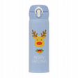 Weihnachtsblauer Rentier-Thermobecher, 500 ml