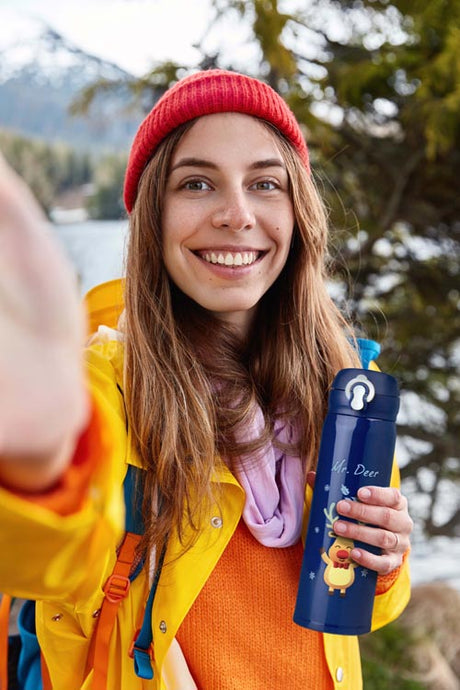 Rote Weihnachten Rentier Grant Thermoskanne 380ml