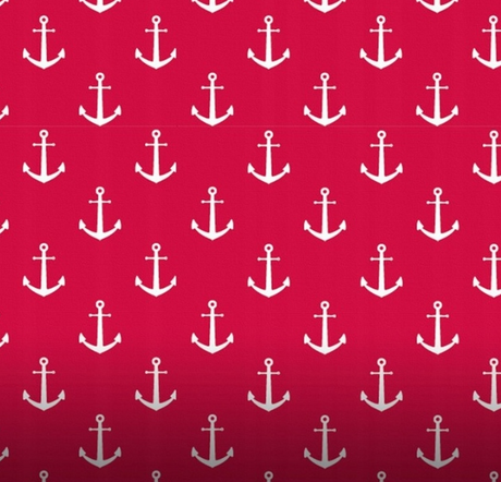 Baumwollstoff mit weißen Ankern