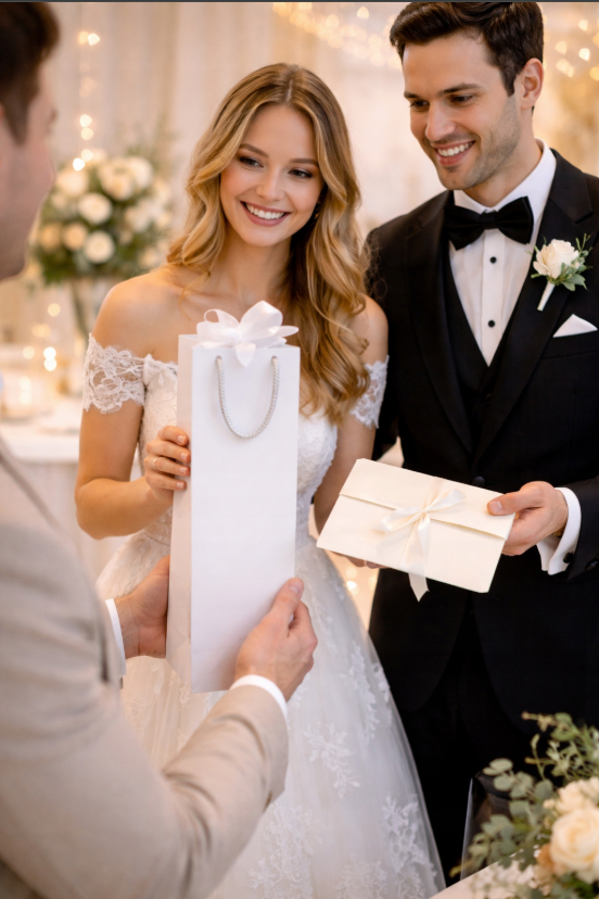 Geschenktasche Laminat Weiß 110x90x400 mm 5 Stück