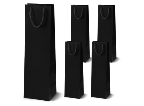 Geschenktaschen Schwarz 110x90x400 mm 190 g/m² 5 Stück