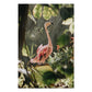 Wanddeko Holz - Tropical Flamingo