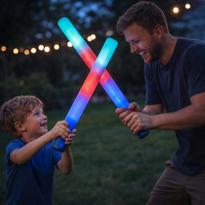 LED Schaumstoff-Leuchtstäbe 5er-Set