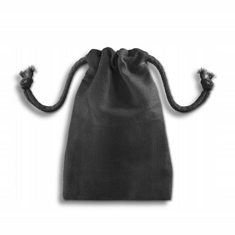 Baumwollbeutel Schwarz 10x15 cm mit Kordelzug – 280 g