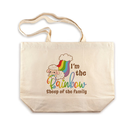 Baumwolltasche I'm the rainbow Sheep of the family